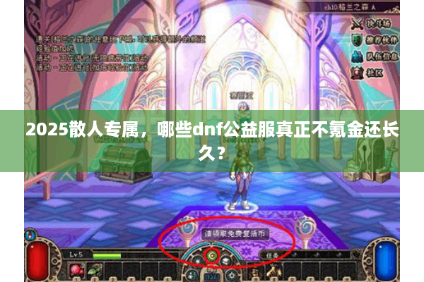 2025散人专属，哪些dnf公益服真正不氪金还长久？