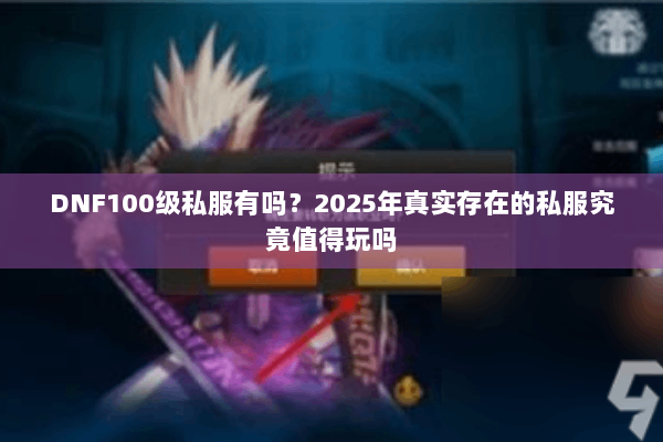 DNF100级私服有吗？2025年真实存在的私服究竟值得玩吗